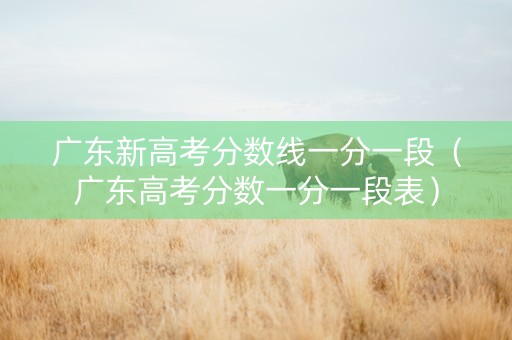 广东新高考分数线一分一段（广东高考分数一分一段表）