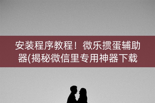 安装程序教程！微乐掼蛋辅助器(揭秘微信里专用神器下载)
