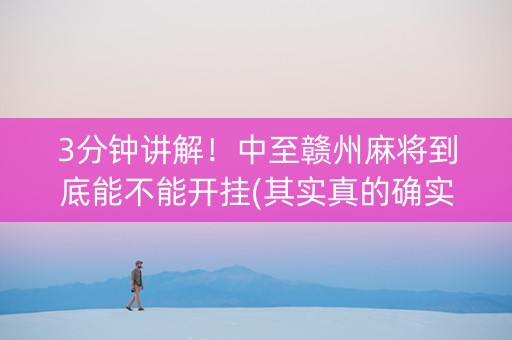 3分钟讲解！中至赣州麻将到底能不能开挂(其实真的确实有挂)