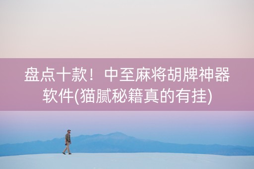 盘点十款！中至麻将胡牌神器软件(猫腻秘籍真的有挂)