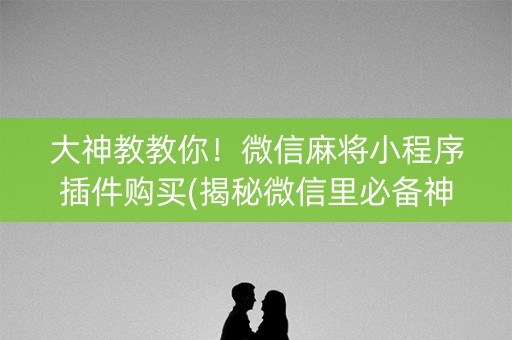 大神教教你！微信麻将小程序插件购买(揭秘微信里必备神器)