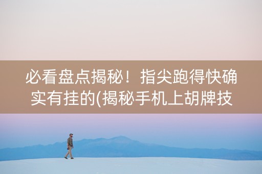 必看盘点揭秘！指尖跑得快确实有挂的(揭秘手机上胡牌技巧)