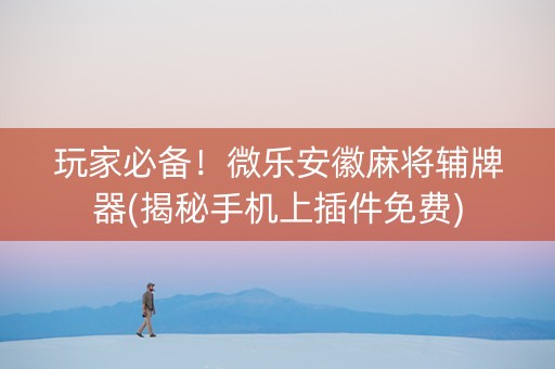 玩家必备！微乐安徽麻将辅牌器(揭秘手机上插件免费)