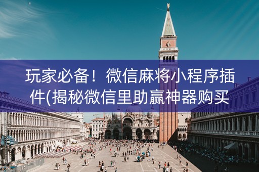 玩家必备！微信麻将小程序插件(揭秘微信里助赢神器购买)