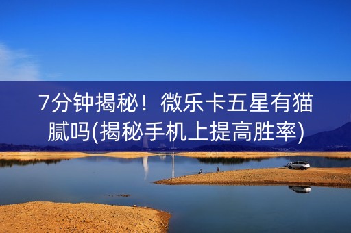 7分钟揭秘！微乐卡五星有猫腻吗(揭秘手机上提高胜率)