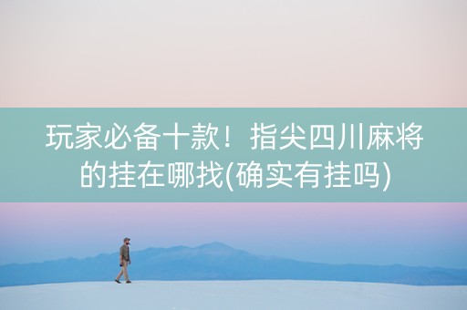 玩家必备十款！指尖四川麻将的挂在哪找(确实有挂吗)