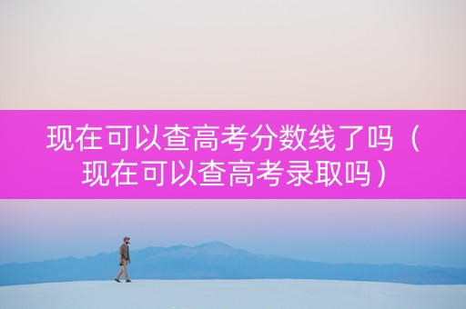 现在可以查高考分数线了吗（现在可以查高考录取吗）
