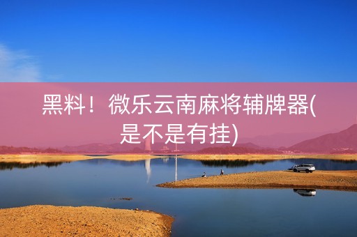 黑料！微乐云南麻将辅牌器(是不是有挂)