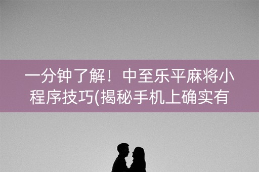 一分钟了解！中至乐平麻将小程序技巧(揭秘手机上确实有猫腻)