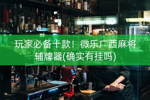 玩家必备十款！微乐广西麻将辅牌器(确实有挂吗)
