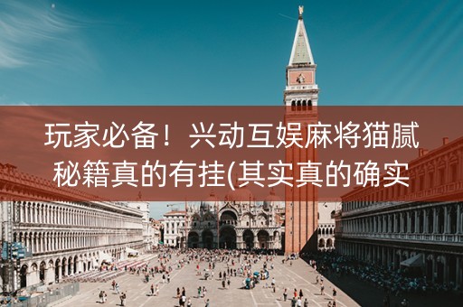 玩家必备！兴动互娱麻将猫腻秘籍真的有挂(其实真的确实有挂)