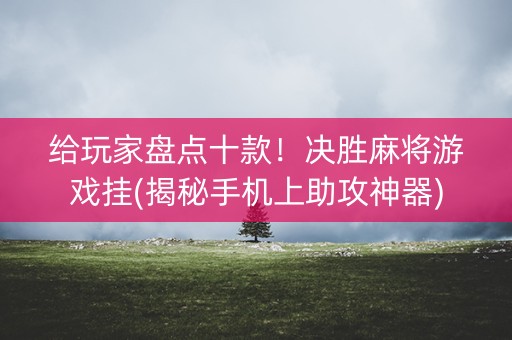 给玩家盘点十款！决胜麻将游戏挂(揭秘手机上助攻神器)