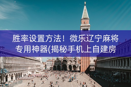 胜率设置方法！微乐辽宁麻将专用神器(揭秘手机上自建房怎么赢)