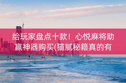 给玩家盘点十款！心悦麻将助赢神器购买(猫腻秘籍真的有挂)