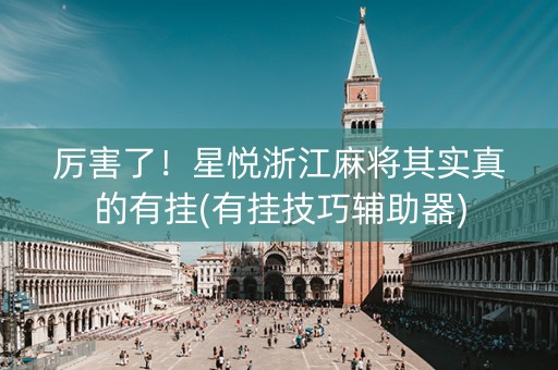 厉害了！星悦浙江麻将其实真的有挂(有挂技巧辅助器)