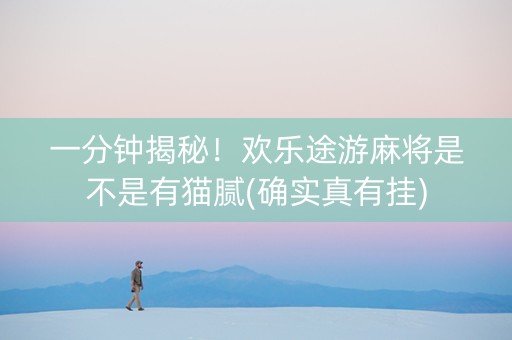 一分钟揭秘！欢乐途游麻将是不是有猫腻(确实真有挂)