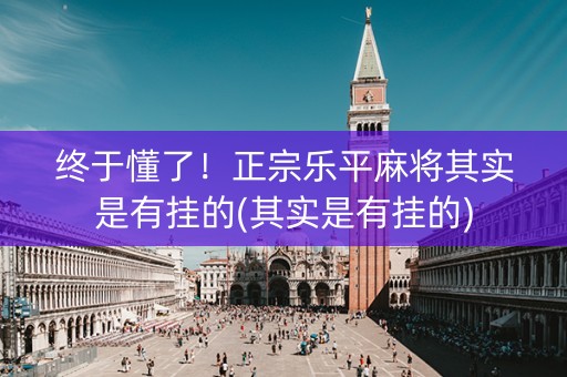 终于懂了！正宗乐平麻将其实是有挂的(其实是有挂的)