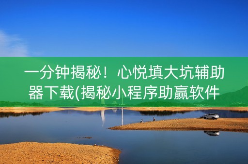一分钟揭秘！心悦填大坑辅助器下载(揭秘小程序助赢软件)
