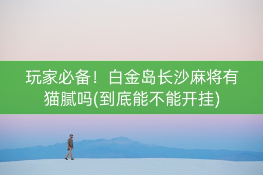 玩家必备！白金岛长沙麻将有猫腻吗(到底能不能开挂)