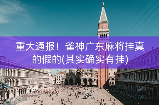 重大通报！雀神广东麻将挂真的假的(其实确实有挂)