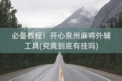 必备教程！开心泉州麻将外辅工具(究竟到底有挂吗)