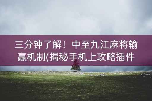 三分钟了解！中至九江麻将输赢机制(揭秘手机上攻略插件)