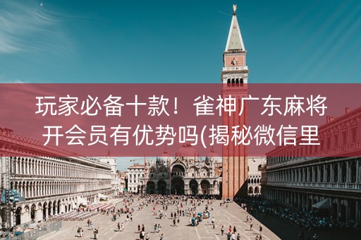 玩家必备十款！雀神广东麻将开会员有优势吗(揭秘微信里专用神器)