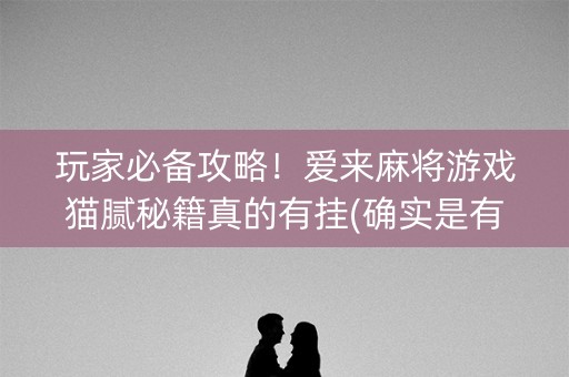 玩家必备攻略！爱来麻将游戏猫腻秘籍真的有挂(确实是有挂)