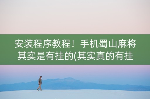 安装程序教程！手机蜀山麻将其实是有挂的(其实真的有挂)