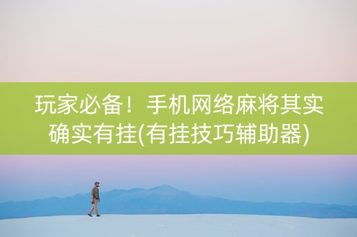 玩家必备！手机网络麻将其实确实有挂(有挂技巧辅助器)