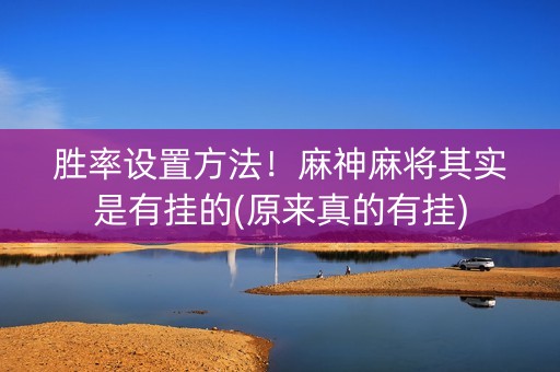 胜率设置方法！麻神麻将其实是有挂的(原来真的有挂)