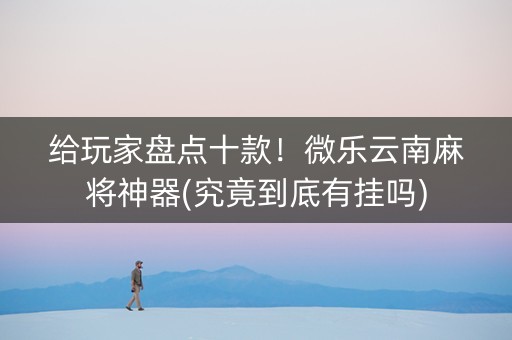 给玩家盘点十款！微乐云南麻将神器(究竟到底有挂吗)