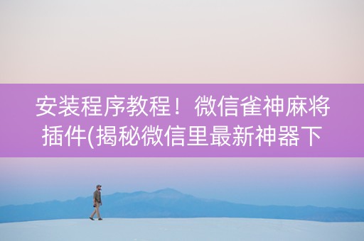 安装程序教程！微信雀神麻将插件(揭秘微信里最新神器下载)