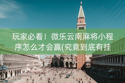 玩家必看！微乐云南麻将小程序怎么才会赢(究竟到底有挂吗)