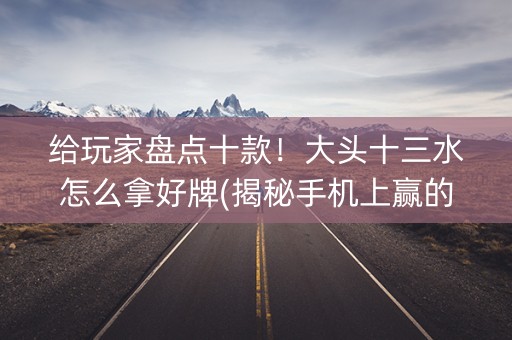 给玩家盘点十款！大头十三水怎么拿好牌(揭秘手机上赢的诀窍)
