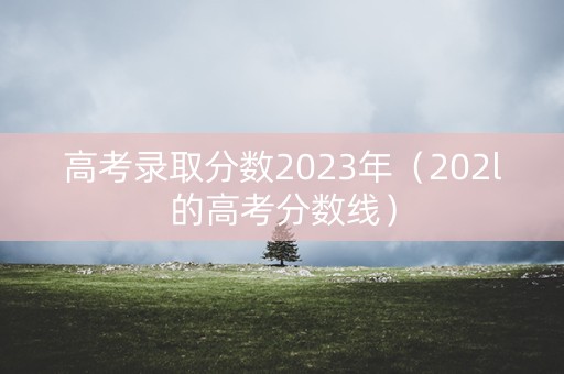 高考录取分数2023年（202l的高考分数线）
