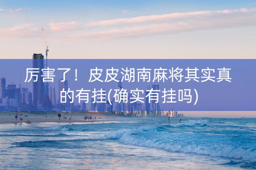 厉害了！皮皮湖南麻将其实真的有挂(确实有挂吗)