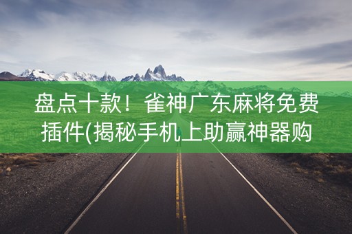 盘点十款！雀神广东麻将免费插件(揭秘手机上助赢神器购买)