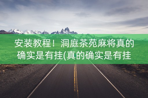 安装教程！洞庭茶苑麻将真的确实是有挂(真的确实是有挂)