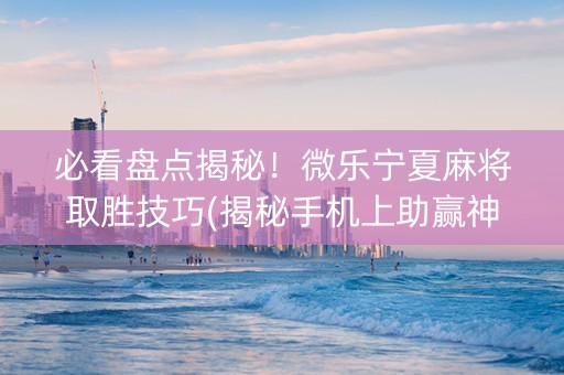 必看盘点揭秘！微乐宁夏麻将取胜技巧(揭秘手机上助赢神器购买)