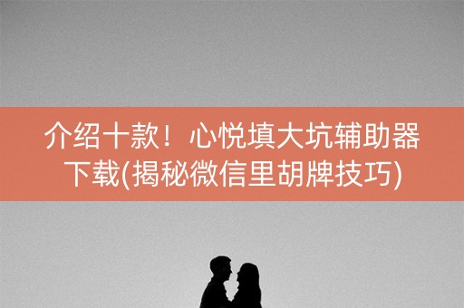 介绍十款！心悦填大坑辅助器下载(揭秘微信里胡牌技巧)