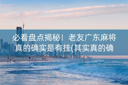 必看盘点揭秘！老友广东麻将真的确实是有挂(其实真的确实有挂)