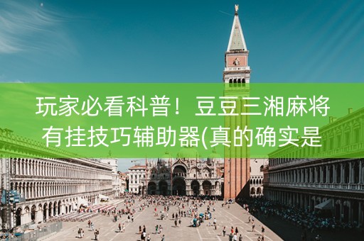玩家必看科普！豆豆三湘麻将有挂技巧辅助器(真的确实是有挂)