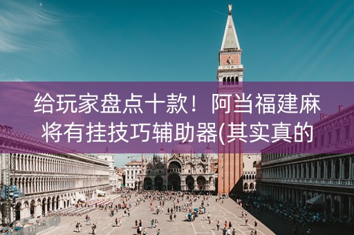 给玩家盘点十款！阿当福建麻将有挂技巧辅助器(其实真的确实有挂)