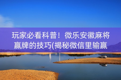 玩家必看科普！微乐安徽麻将赢牌的技巧(揭秘微信里输赢规律)