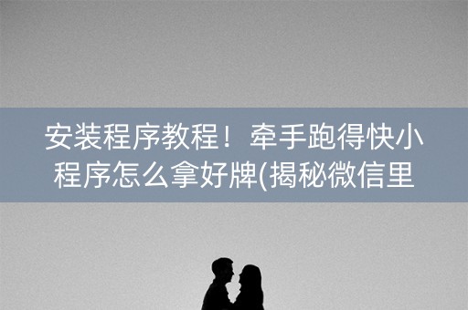 安装程序教程！牵手跑得快小程序怎么拿好牌(揭秘微信里规律攻略)