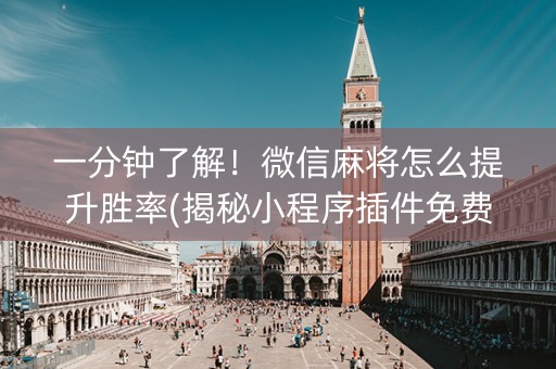 一分钟了解！微信麻将怎么提升胜率(揭秘小程序插件免费)
