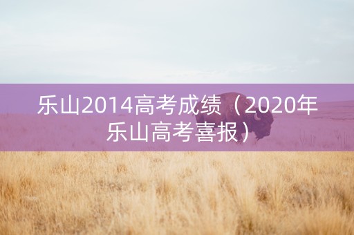 乐山2014高考成绩（2020年乐山高考喜报）