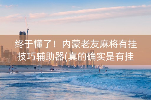 终于懂了！内蒙老友麻将有挂技巧辅助器(真的确实是有挂)