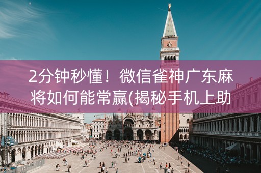 2分钟秒懂！微信雀神广东麻将如何能常赢(揭秘手机上助攻神器)